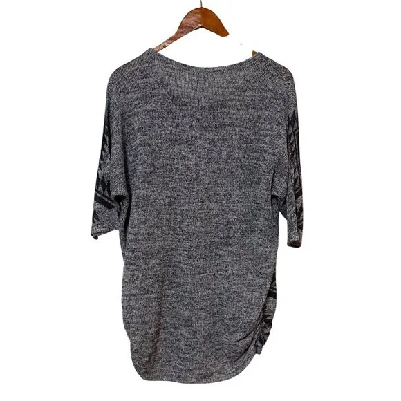 Vanity Textured Geometric Dolman Sleeve Knit Top Made In Usa - Picture 2 of 7